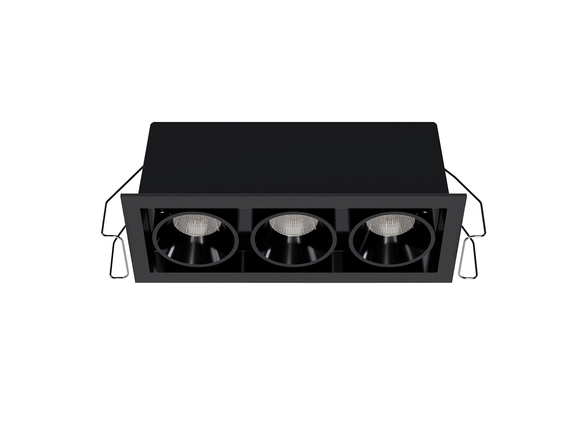 LED2 2560753 Zápustné svítidlo RIVA MAXI 3, B 15W 3000K/3500K/4000K UGR černá