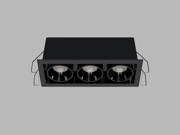 LED2 2560753DTW Zápustné svítidlo RIVA MAXI 3, B DALI TW/PUSH TW 15W 3000K-4000K UGR černá