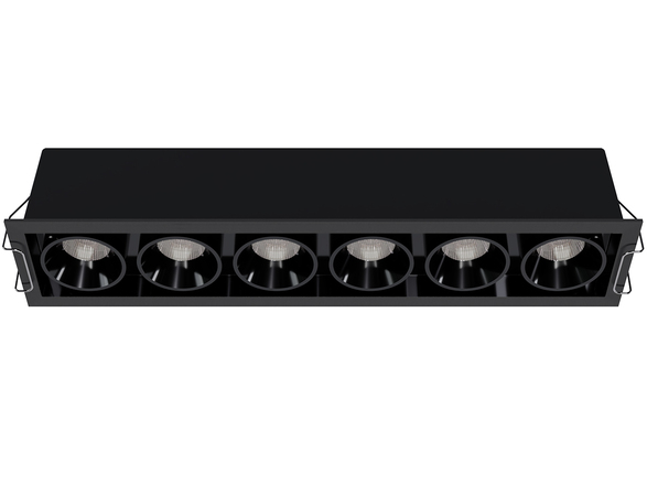 LED2 2560853D Zápustné svítidlo RIVA MAXI 6, B DALI/PUSH 30W 3000K/3500K/4000K UGR černá