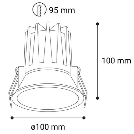LED2 2561253 Zápustné svítidlo NINO L, B 15W 3000K/3500K/4000K UGR černá
