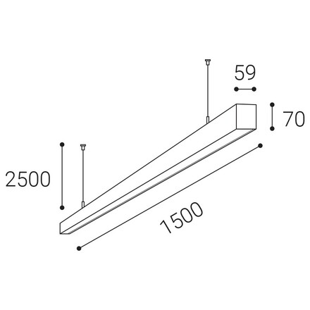 LED2 3238251 Závěsné svítidlo NOLI II 150 P-Z, W 40-60W 3000K/3500K/4000K bílá