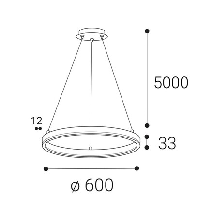 LED2 3270951ZBTW Závěsné svítidlo CIRCLE 60 P-Z, W ZIGBEE TW 42W 3000K-4000K bílá