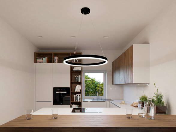 LED2 3271077DTW Závěsné svítidlo CIRCLE 80 P-Z, G DALI TW/PUSH TW 62W 2700K-4000K zlatá