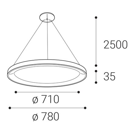 LED2 3271958DT BELLA SLIM 78 P-Z, CF DIM 60W 2CCT 3000K/4000K závěsné kávové