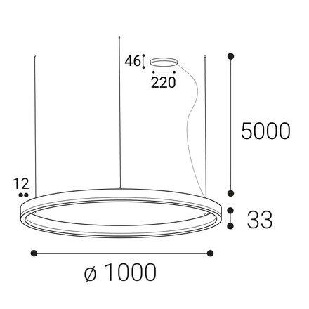 LED2 3273451CSTW Závěsné svítidlo CIRCLE 100 P-Z, W CASAMBI TW 80W 3000K-4000K bílá