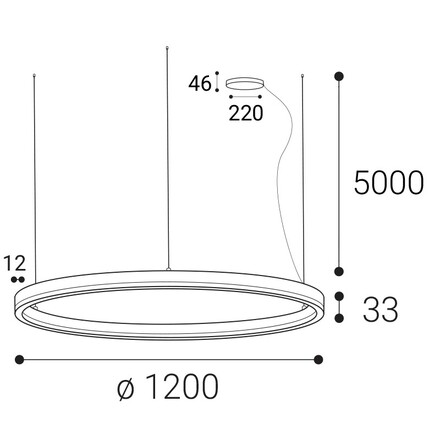 LED2 3273551CSTW Závěsné svítidlo CIRCLE 120 P-Z, W CASAMBI TW 100W 3000K-4000K bílá