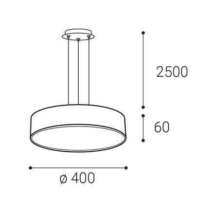 LED2 3274271 Závěsné svítidlo MONO SLIM 40 P-Z, W 30W 2700K/3000K/4000K bílá