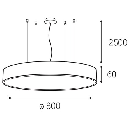LED2 3274451DT Závěsné svítidlo MONO SLIM 80 P-Z, W TRIAC DIM 80W 2CCT 3000K/4000K bílá