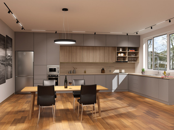 LED2 3274473D Závěsné svítidlo MONO SLIM 80 P-Z, B DALI/PUSH 80W 2700K/3000K/4000K černá