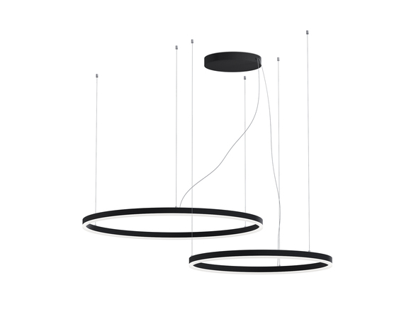 LED2 3274653D Závěsné svítidlo CIRCLE SET 2 P-Z, B DALI/PUSH DIM 104W 3000K/4000K černá