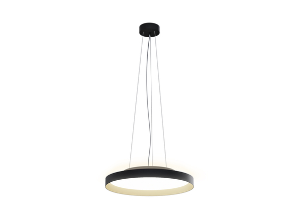 LED2 32748537 Závěsné svítidlo MOON 40 P/N-Z, BG 36W 2CCT 3000K/4000K černá/zlatá RING