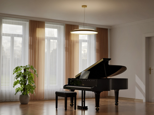 LED2 3274976CSTW Závěsné svítidlo MOON 60 P/N-Z, N CASAMBI TW 60W (50+10) 2700K-4000K matný nikl