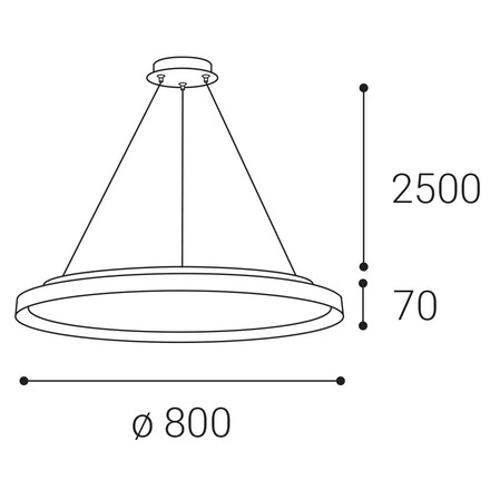 LED2 3275051DT Závěsné svítidlo MOON 80 P/N-Z, W TRIAC DIM 88W 2CCT 3000K/4000K bílá