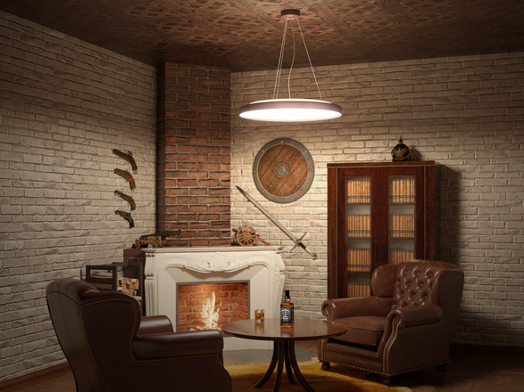 LED2 3275878CSTW Závěsné svítidlo TORO 40 P/N-Z, CF CASAMBI TW 32+8W 2700K-4000K hnědá