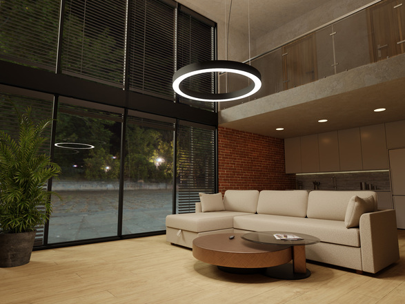 LED2 3276471DTW Závěsné svítidlo SATURN SLIM II 80 P/N-Z, W DALI TW/PUSH TW 80W (50+30) 2700K-4000K bílá