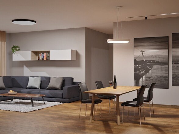 LED2 3276771D Závěsné svítidlo MONO SLIM 100 P-Z, W DALI/PUSH 115W 2700K/3000K/4000K bílá