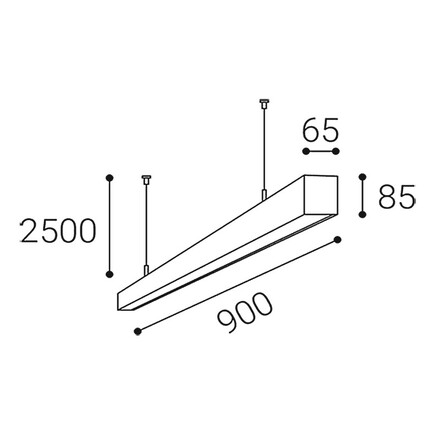 LED2 3314151DTW Závěsné svítidlo LINO II 90 P-Z, W PRISMA 24W DALI TW 3CCT 3000K/3500/4000K bílá
