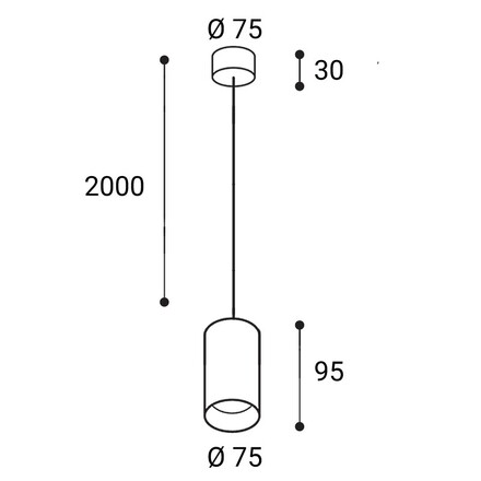 LED2 3480421DT Závěsné svítidlo TINY II M Z, W TRIAC 11W 2700K bílá