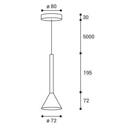 LED2 3490633 Závěsné svítidlo KONO Z, B 3W 3000K UGR černá