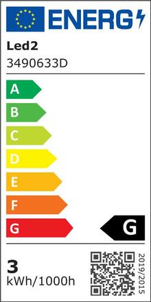 LED2 3490633D Závěsné svítidlo KONO Z, B 3W DALI/PUSH DIM 3000K UGR černá