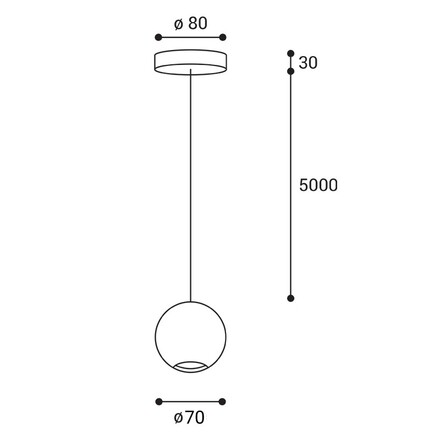 LED2 3490733 Závěsné svítidlo OCCO Z, B 5W 3000K černá