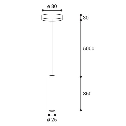 LED2 3490833 Závěsné svítidlo MIKY SLIM 35 Z, B 3W 3000K UGR černá