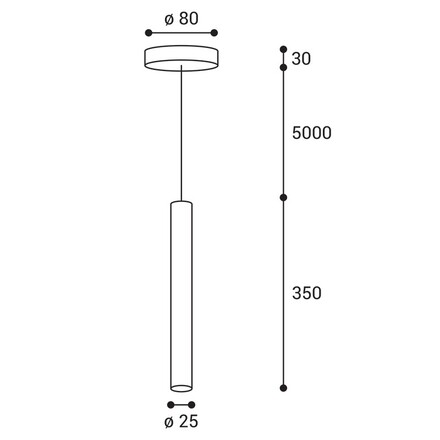 LED2 3490933 Závěsné svítidlo MIKY SLIM 55 Z, B 3W 3000K UGR černá