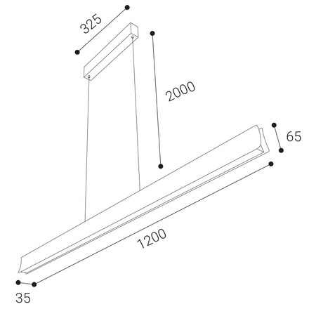 LED2 3580131DT Závěsné svítidlo HELA P/N-Z, W TRIAC 39W 3000K UGR bílá
