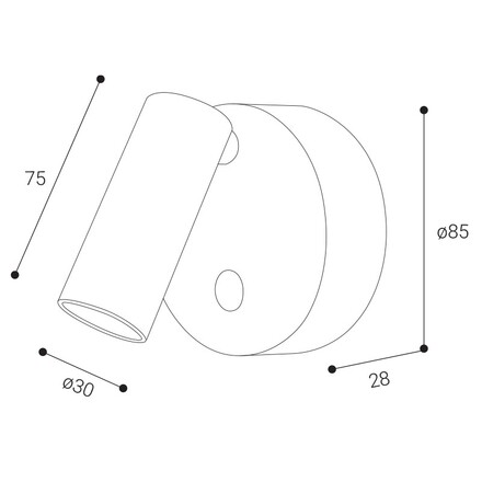 LED2 4580423 Nástěnné svítidlo ELFY USB, B 3,5W 2700K černá