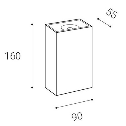 LED2 5100434DT BLOCK, A DIM 6W 3000K nástěnné antracit
