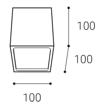 LED2 CUBE, A 12W 3000K STROPNÍ ANTRACITOVÉ 5111134