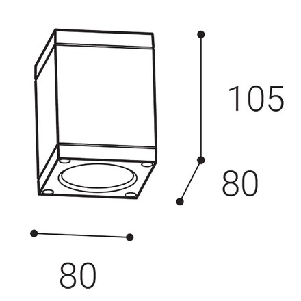 LED2 KUBO, A STROPNÍ ANTRACITOVÉ IP54 5130334