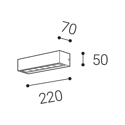 LED2 5131834DT BENO 1, A DIM 7W 3000K nástěnné antracit