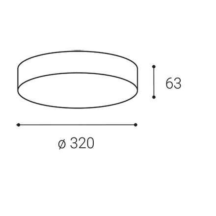 LED2 5200154ZB Stropní venkovní svítidlo DRUM, A ZIGBEE 3CCT 21W 3000K/4000K/6500K antracit