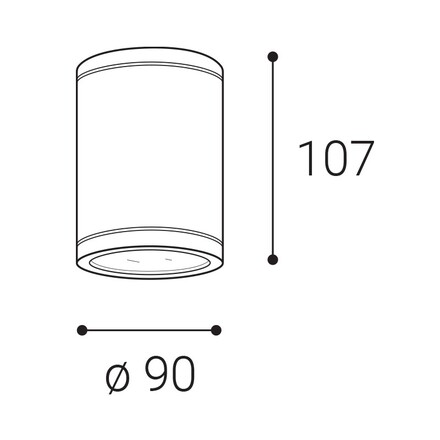 LED2 5234654 TUBO II, A 10W 3000K/4000K/5700K stropní antracit