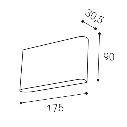 LED2 5234854 FLAT II L, A 3000K/4000K/5700K nástěnné antracit