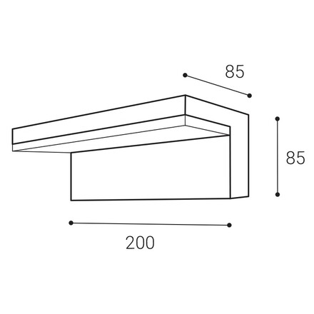 LED2 5400154 Nástěnné venkovní svítidlo HUGO II, A 9W 3000K/4000K antracit