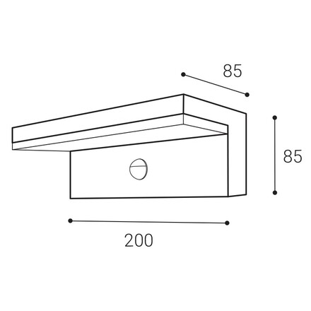 LED2 5400254 HUGO II, A IR 9W 3000K/4000K nástěnná antracit