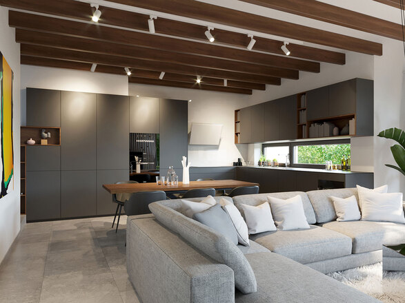 LED2 6090223DT Lištové svítidlo RENO, B TRIAC 10W 2700K černá