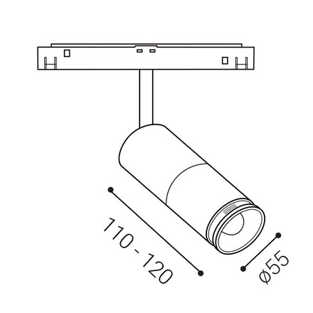 LED2 6092231D Lištové svítidlo MAGO ZOOM, W DALI DIM 10W 3000K bílá