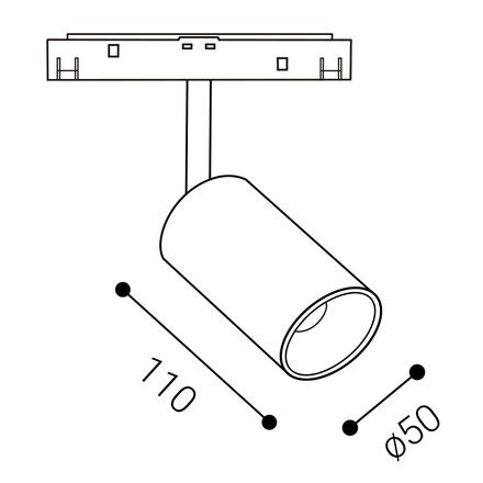 LED2 6094141D Lištové svítidlo MAGO II M, W DALI DIM 10W 4000K bílá