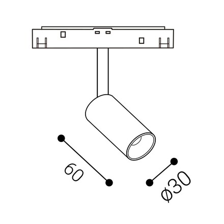 LED2 6094341D Lištové svítidlo MAGO II XS, W DALI DIM 3W 4000K bílá
