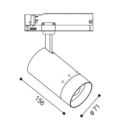 LED2 6095441DT Lištové svítidlo LEON II M, W TRIAC 20W 4000K bílá