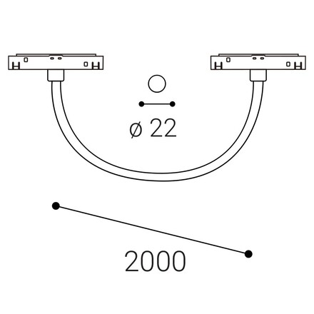 LED2 6301333 Lištové svítidlo MAG HOSE 200, B 32W 3000K černá