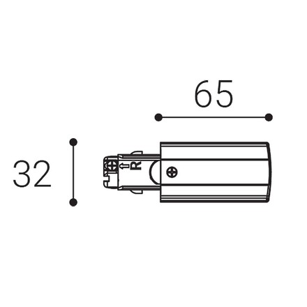 LED2 6360401 ECO TRACK pravé koncové napájení, W