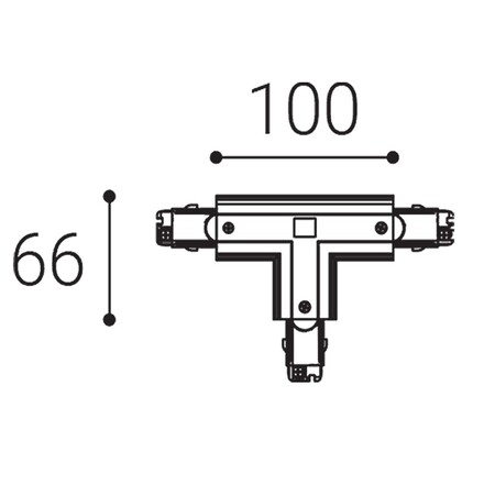 LED2 6361203 ECO TRACK levá T-spojka, B