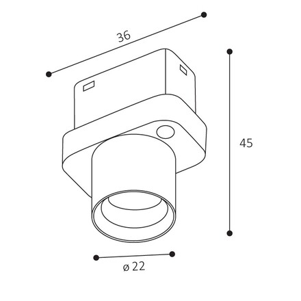LED2 6480631 Lištové svítidlo MAG SHOT, W 2W 3000K UGR bílá