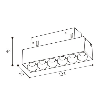 LED2 6480851 Lištové svítidlo MAGLASER II 12, W 6W 3000K/3500K/4000K UGR bílá