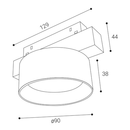 LED2 6482323 Lištové svítidlo MAG ZETA ON XS, B 8W 2700K UGR černá