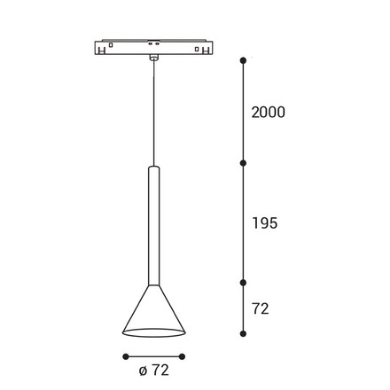 LED2 6490133 Lištové svítidlo MAG KONO Z, B 6W 3000K černá